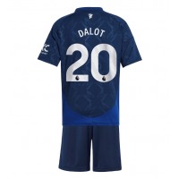 Maglia Calcio Manchester United Diogo Dalot #20 Seconda Divisa Bambino 2024-25 Manica Corta (+ pantaloncini)